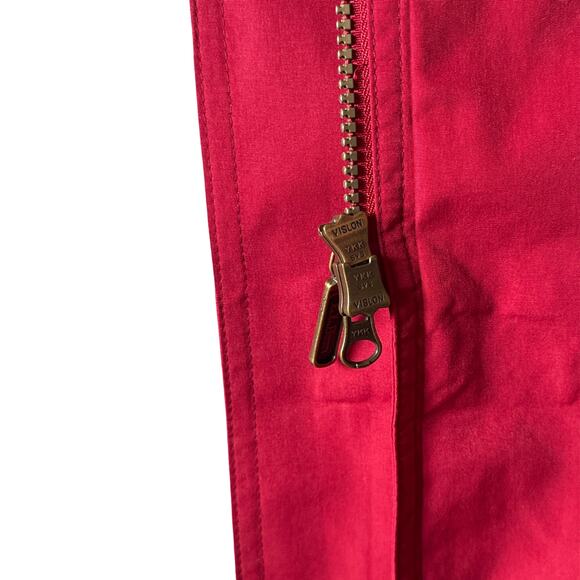 L.L. Bean Vintage Wool Lined Zip In Long Coat Removable Hood Pink Red Size Large - Picture 6 of 12